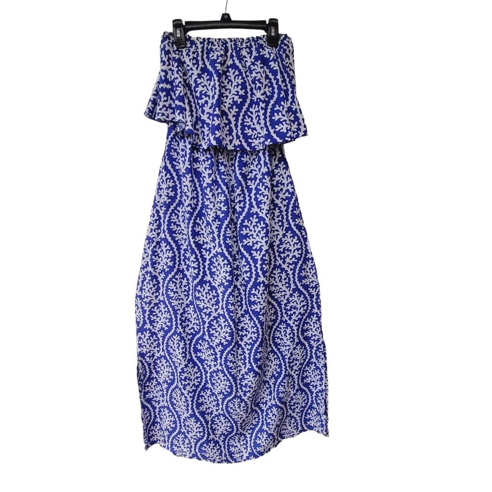 Size XS Women's Casual Dress Blue Ava Lynn Midi Print Style